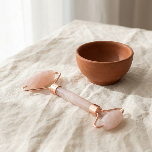 Le Roller — Roller de massage en quartz rose